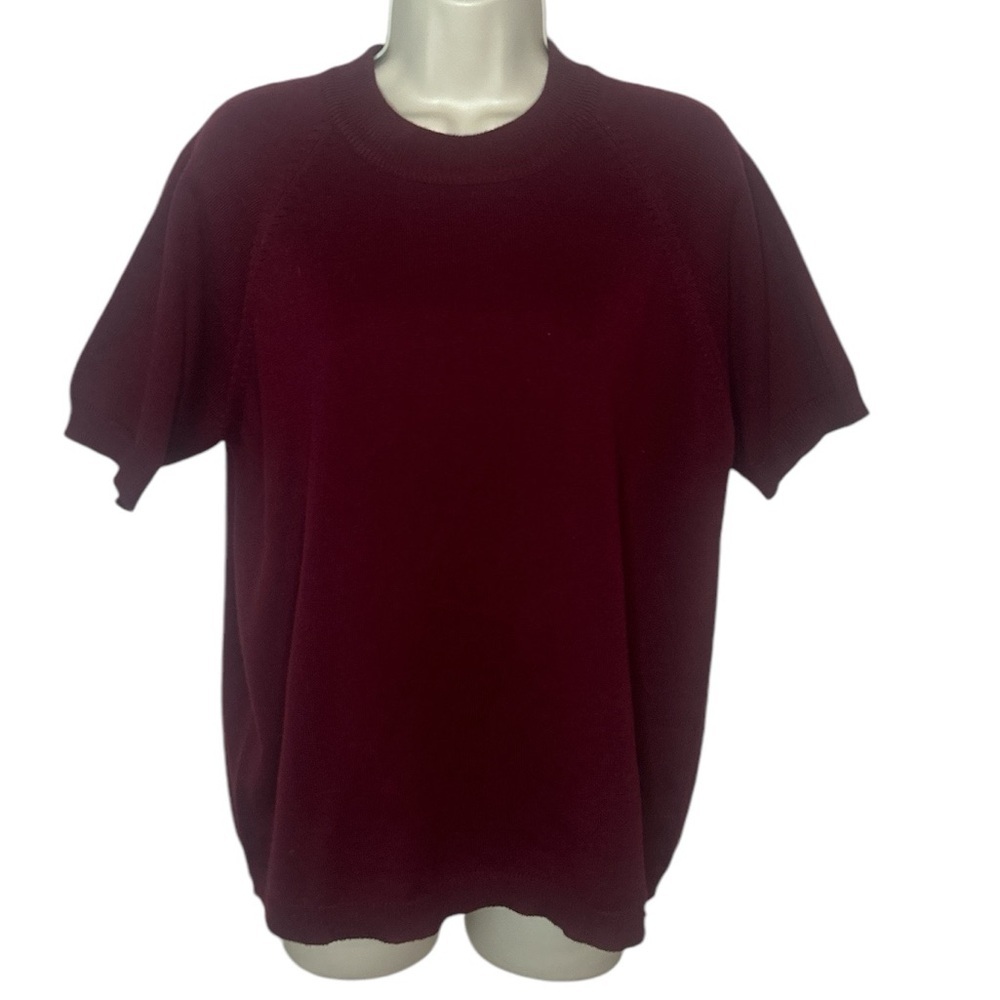 Chic Burgundy Crew Neck Sweater